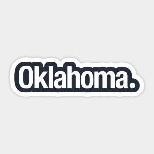 Oklahoma. Sticker